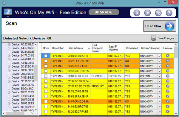 Phần mềm cấm wifi sài chùa Who is on my Wi-Fi software