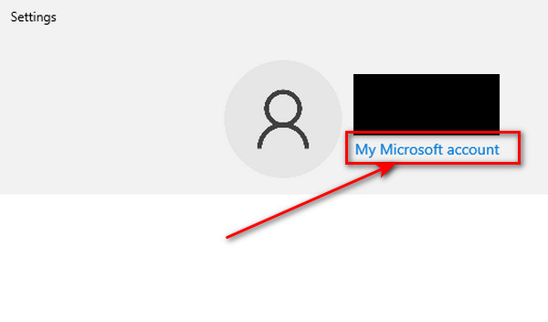 Chọn My Microsoft Account 