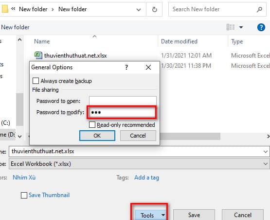 Cách đặt mật khẩu excel không cho chỉnh sửa