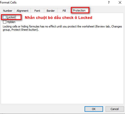 Cách đặt password trang tính excel