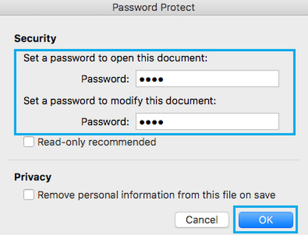 cài mật khẩu file word trên macbook