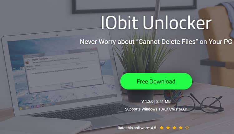 Phần mềm xóa file cứng đầu IObit Unlocker