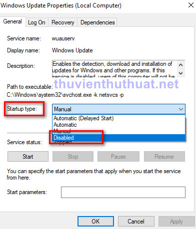 Cách vô hiệu hóa update win 10 bằng Service - 3 