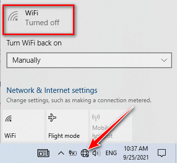 Cách bật tắt wifi trên laptop