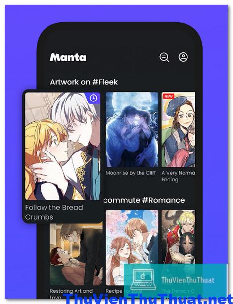 App xem truyện tranh Manta