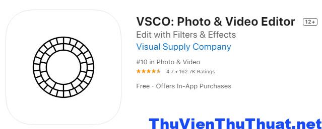 App chụp ảnh đẹp nhất iphone - VSCO 