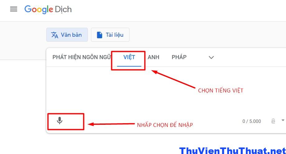 ghi văn bản bằng giọng nói