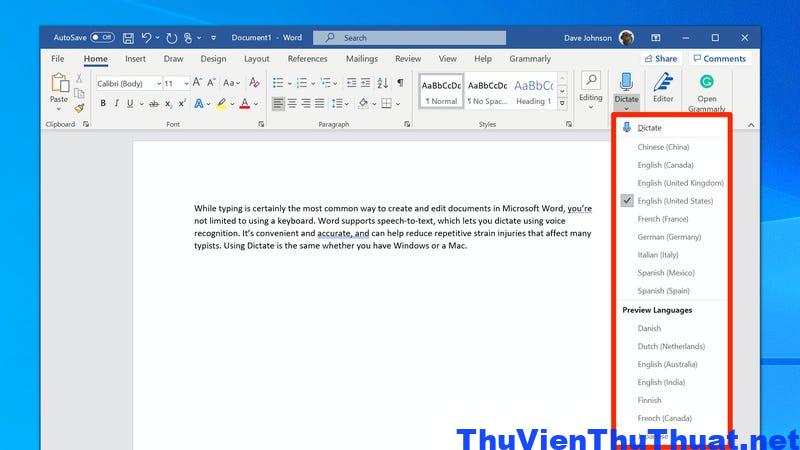 enable speech to text word 2013