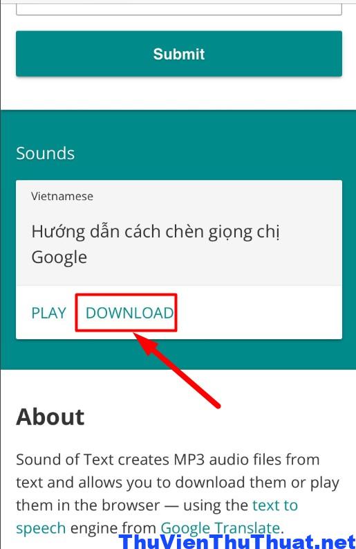 cách chèn giọng google vào video