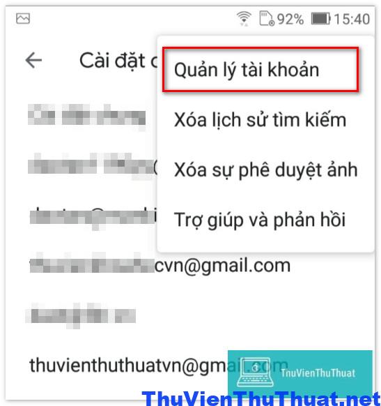 Cách đăng xuất gmail trên điện thoại android - 3