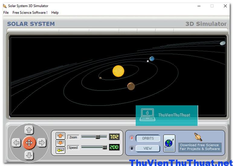 Phần mềm solar system 3d simulator