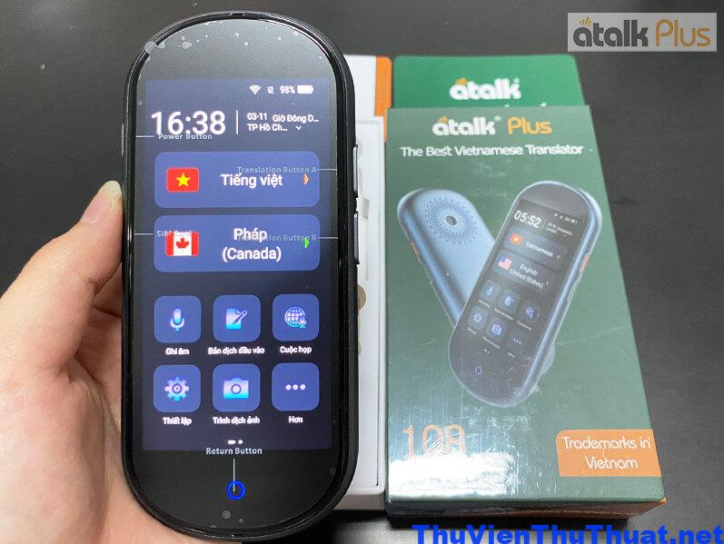 Máy dịch Atalk Plus kết nối tai nghe Bluetooth được không?