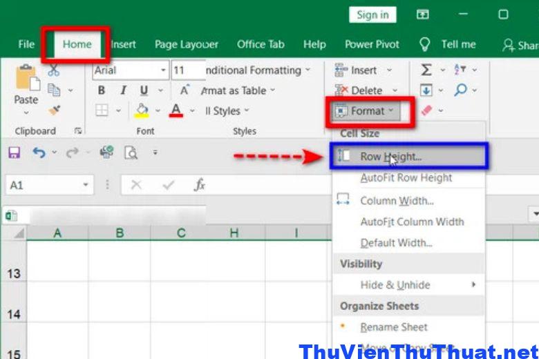 Cách Giãn Dòng Trong Excel Theo Kích Thước Tùy Chỉnh