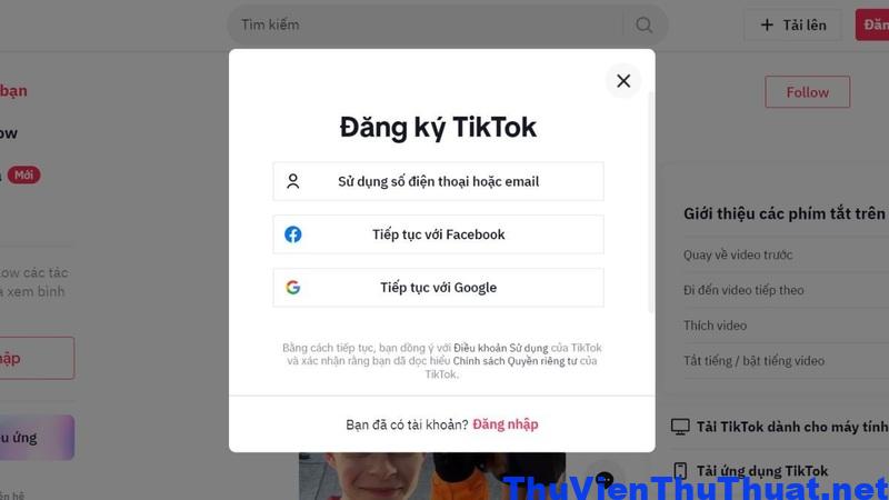 Cách nhập mã mời Tiktok trên máy tính Bước 1