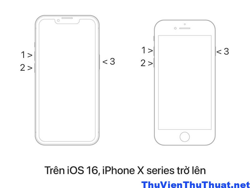 Phương pháp Hard Reset đối với iPhone X và các dòng sau