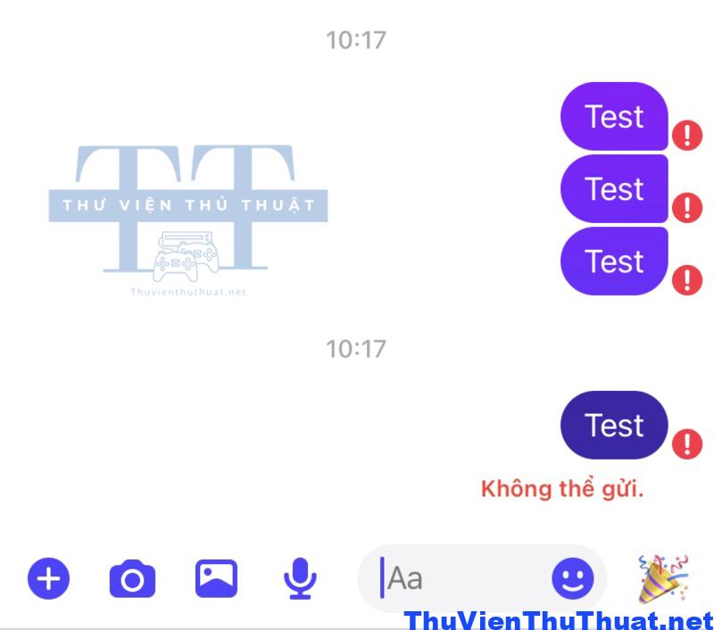 Tại sao Messenger không gửi được tin nhắn có dấu chấm than đỏ