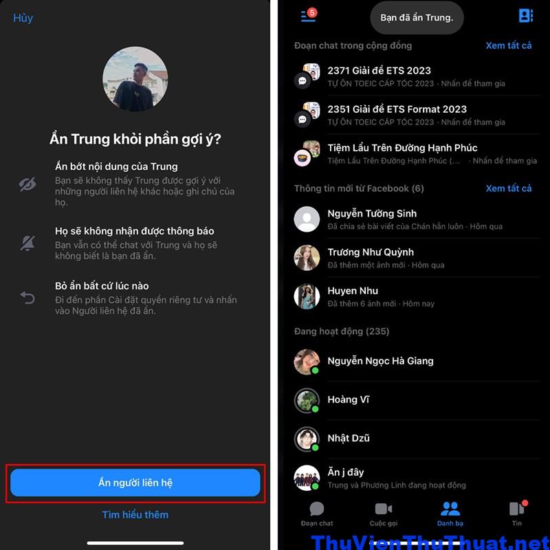 Cách bỏ ẩn người liên hệ trên Messenger chi tiết, dễ thực hiện