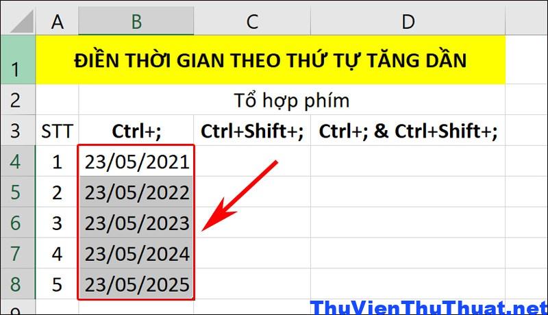 Cách thiết lập tự nhảy ngày tháng trong Excel chi tiết nhất